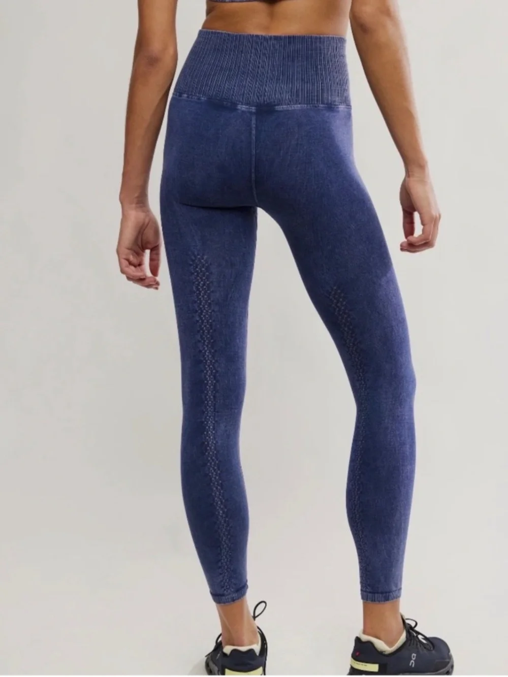 FP Movement Free People Navy High Rise Ribbed Waist Joggers Sweatpants Medium